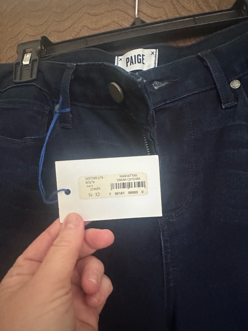PAIGE Dark Indigo Velvet Jeans - dream catcher